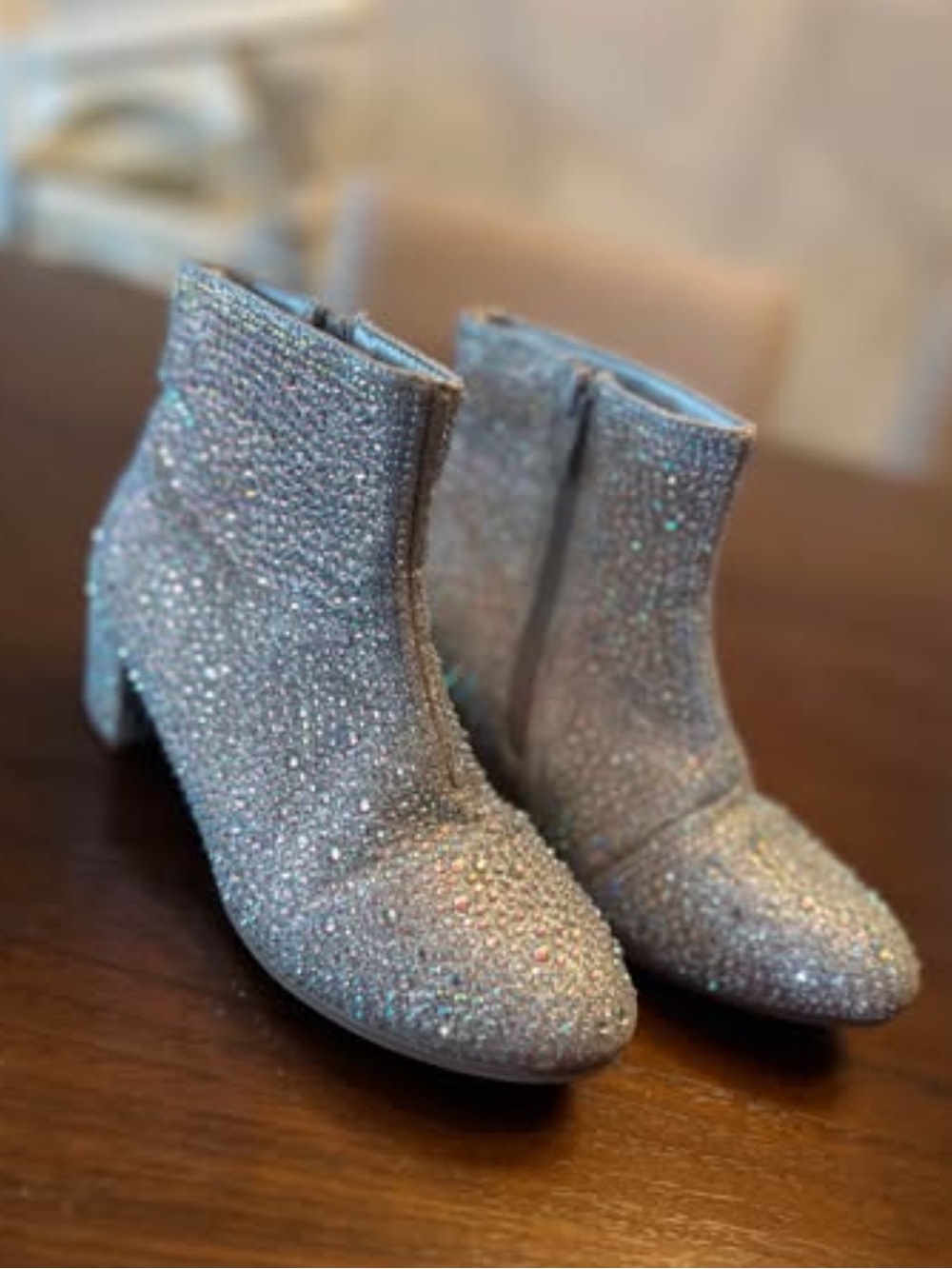 Girls bedazzled rhinestone boots